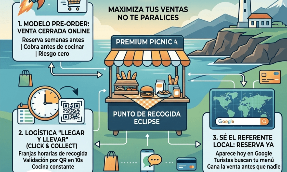 Eclipse 2026 en Luarca: Cómo vender 5 veces más sin ocupar una sola mesa