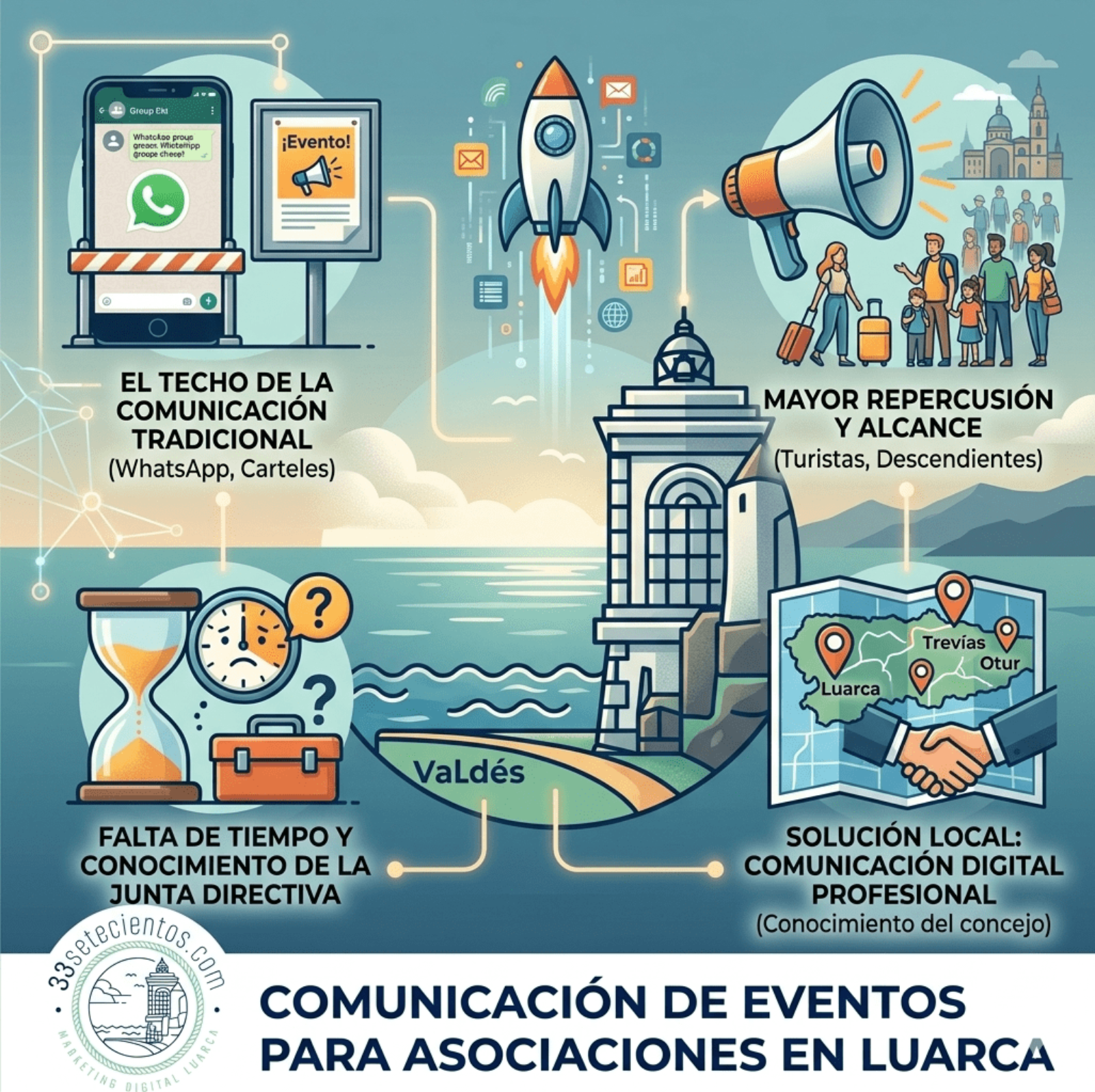 Comunicación de eventos para asociaciones en Luarca