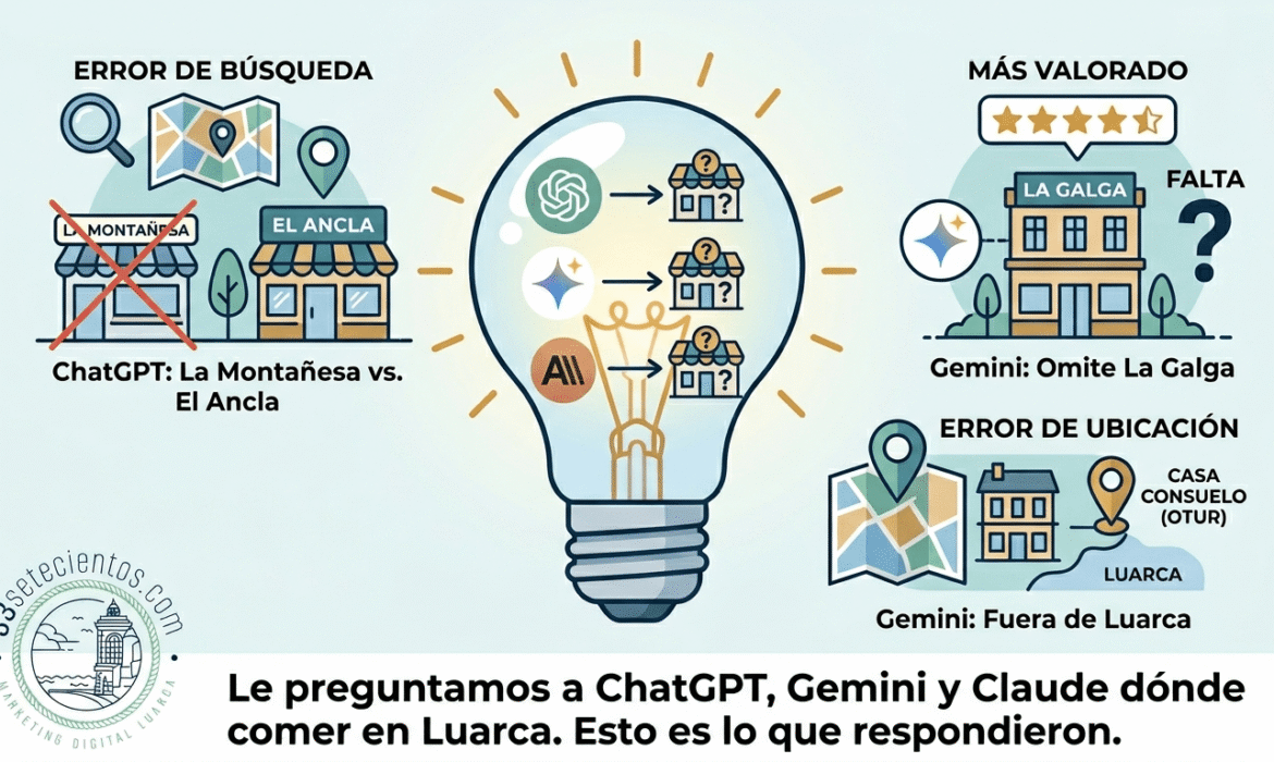 Le preguntamos a ChatGPT, Gemini y Claude dónde comer en Luarca. Esto es lo que respondieron.