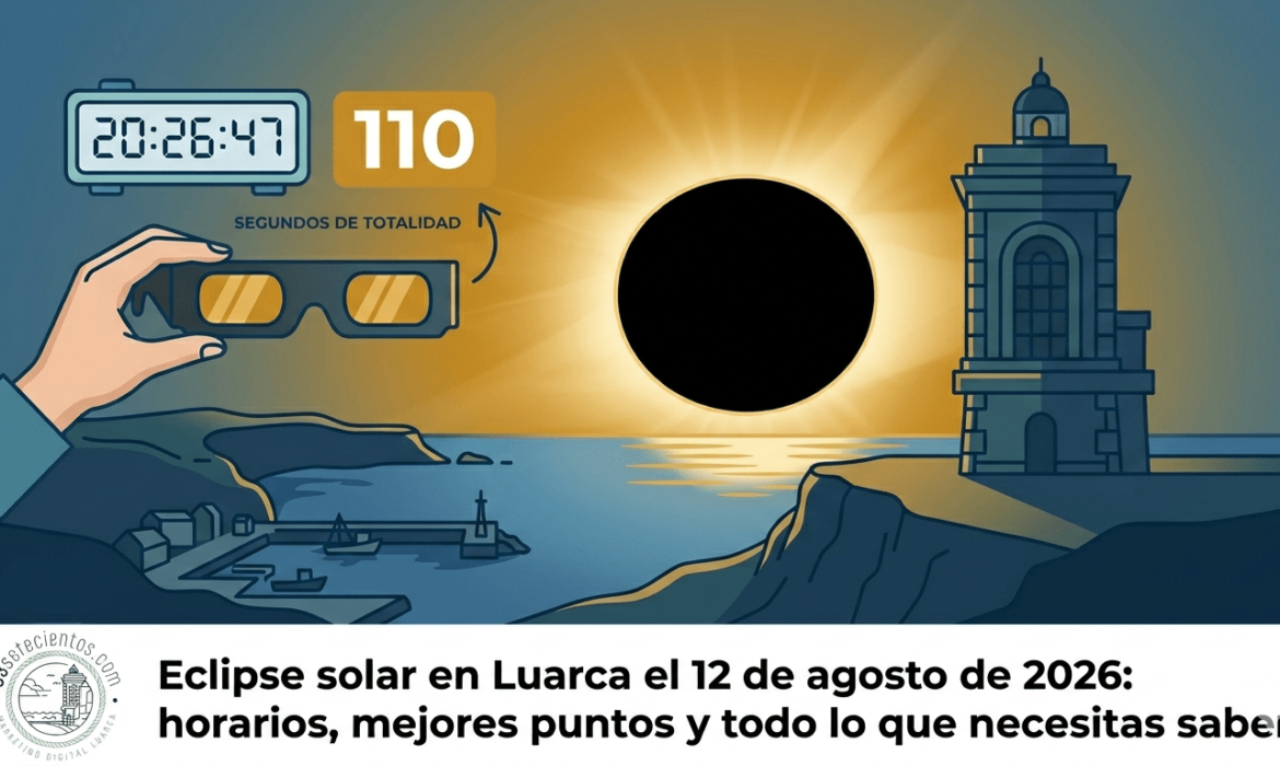 Eclipse solar en Luarca el 12 de agosto de 2026: horarios, mejores puntos y todo lo que necesitas saber