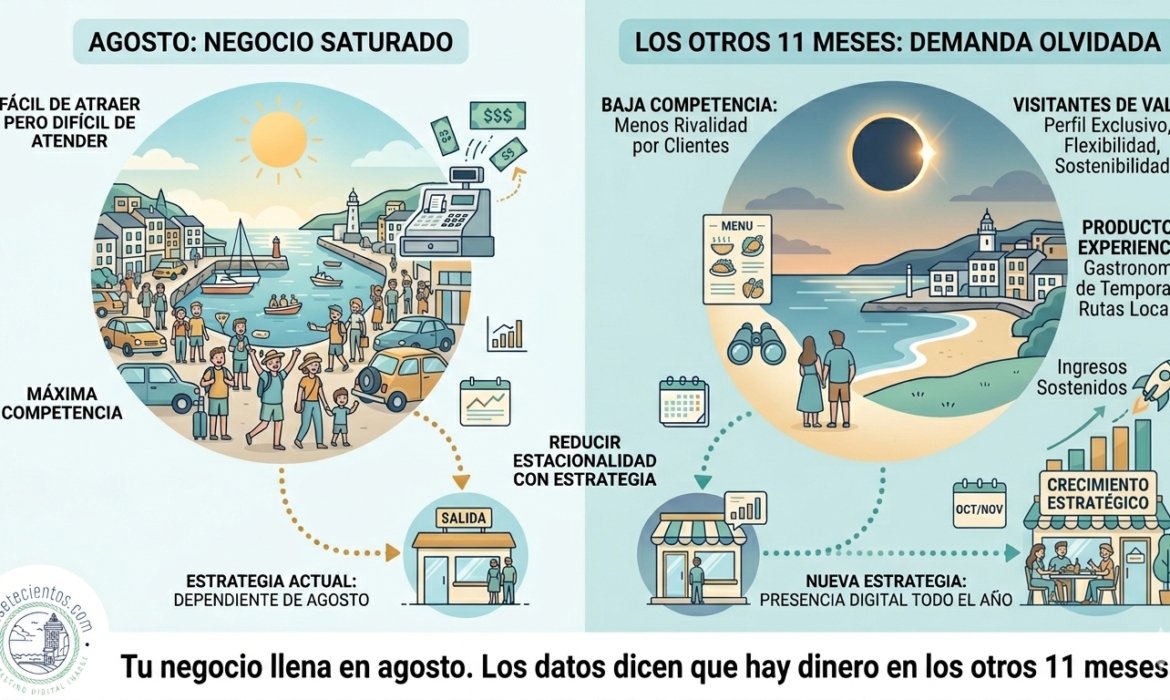 Tu negocio llena en agosto. Los datos dicen que hay dinero en los otros 11 meses.
