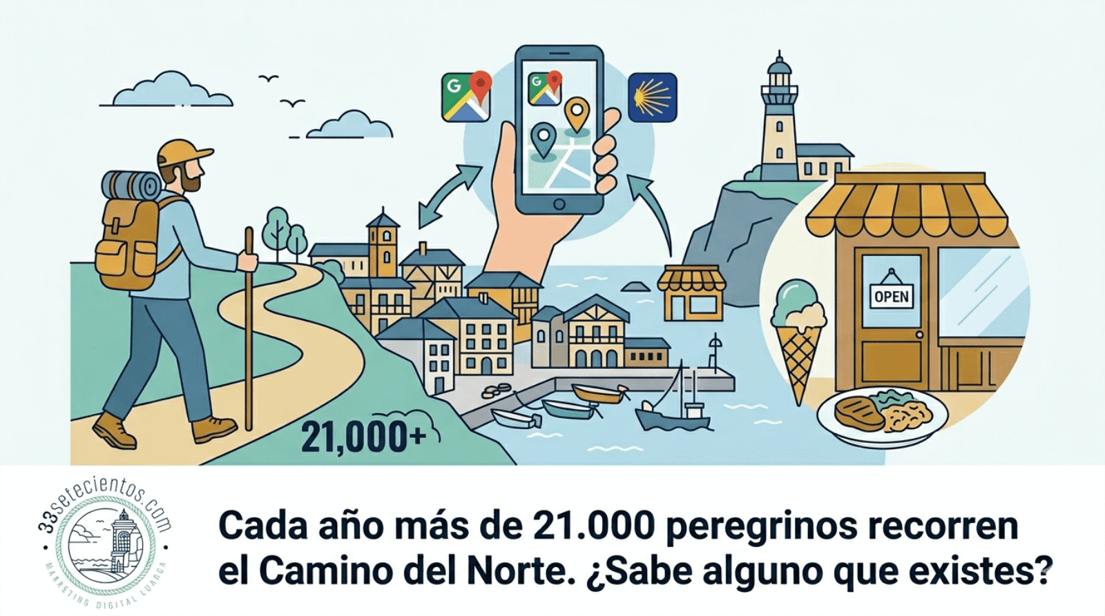 Cada año más de 21.000 peregrinos recorren el Camino del Norte. ¿Sabe alguno que existes?